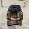 Women's Jackets luxury Designer couple Top hooded check jacket check pattern tactile fleece jacket AW22 collection Autumn Winter Vintage coat