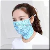 Designer-Masken Sommer-Gesichtsmaske Nackenschutzmasken Atmung Mund Atemschutzmasken Lady Printing Sunsn Haushalt Schutz 2 4Gy Uu Dhsc9