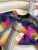 Женские свитеры роскошные дизайнерские дизайнерские дизайнеры красочный кардиган для осени и зимней моды