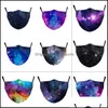 Designer-Masken Mode Sternenhimmel-Druck-Gesichtsmaske Galaxy Adt Waschbarer Stoff-Mundschutz Wiederverwendbar 72 G2 Drop-Lieferung Home Garden Ho Dhrly