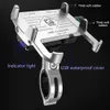 Bil 3,5-7 tum motorcykelcykel telefonhållare navigationsfäste moto styret aluminiumlegering telefonhållare med USB strömladdare