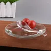 Tigelas tigelas simples placa de frutas de vidro cristal