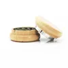 Tr￤slipmedel Tillbeh￶r R￶kning Herb Tobacco Spice Grinder Drum Type 55mm 2 delar Woodsmetal Cigarette -redskap