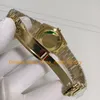 3-farbige, teure Damenuhr für Damen und Herren, 36 mm, echtes 18-Karat-Gold, verblasst nicht, weißes römisches Zifferblatt, geriffelte Lünette, GMf-Armband, Kal. 3255 Uhrwerk
