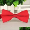 Bow Ties Mens Bow Ties Shirt Business Suits Tie Bowtie For Wedding Groom Groomsmen Gift Drop Delivery Fashion Accessories Dhm3J