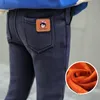 Trousers Winter Children Pants Girls Warm Jeans Kids Leggings Baby Clothing For 4 6 8 10 12 13Years Old Child High Waist Thick 221125