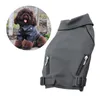 Dog Apparel PU Leather Winter Coat Warm Zip Up Puppy Jacket Vest Windproof Clothes For With D-Ring