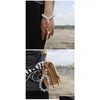 Schlüsselanhänger Schmetterling Holz Sile Bead Strang Armband Schlüsselringe Schlüsselbund Armband Armreif Manschette Handtasche hängt für Frauen Männer Mode Juwel Dhllm