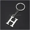 Nyckelringar 26 Engelska Inledande nyckelring Metal Alfabetet Letter Keychain Handv￤ska h￤nger Fashion Jewelry Drop Delivery Dhjlq