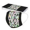 M￡scaras de grife 2021 Happy Year Face Mask M￡scaras de festa ￠ prova de poeira M￡scaras de prote￧￣o impressas digitais reutiliz￡veis1000pcs 33 m2 Drop dh6cf