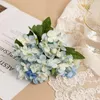 Decorative Flowers European Retro Fall British Hydrangea Small Branch Artificial Silk Flower Wedding DIY Scrapbook Flores Artificiales House