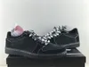 Travis Scotts x 1 Sapatos de basquete casuais baixos preto fantasma og dm7866-001 homens homens 1s tênis esportivos autênticos com caixa original