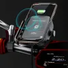 Car Bike Waterproof Motorcycle Phone Holder Moto Phone Mount Cellphone Stand 15W Qi Wireless Charger Fast Charging Mobile Support