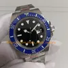 7 Style Drogie zegarek dla mężczyzn 41 mm Sapphire Sapphire Black Blue Dial Zielona ramka ceramiczna 904L Stalowa bransoletka VSF Męska Cal 3235 Ruch A275H