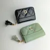 Designer Classic Ringer Wallet Purse Inwallets Ladies 'All-Matching Small Purse Trend Change Multi-Card Fringe Card Bag