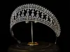 Matrimonio Nuziale Zircone Corona Tiara Principessa Spettacolo Regina Fascia Accessori per capelli Gioielli Argento Copricapo da principessa Ornamento Copricapo