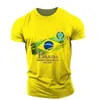 Men's T Shirts Brazil Flag Shirt Men's T-shirt Fashion Men Women Kids National Emblem Tshirt Hip Hop Tops 3d Print T-shirts Summer