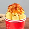 Machines à pain accessoires alimentaires factices faux fruits frits rouleaux de crème glacée modèle rouleau échantillon friture yaourt Simulation roulé