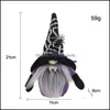 Andere feestelijke feestartikelen Halloween Party Witch Doll Toys Vampire Tooth Spider Hat ketting ornamenten tuin Knome poppen voor fr DHV0B