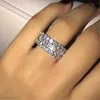 Ins Top Sell Luxury Jewelry 3 Style 925 Sterling Silver Pear Cut White Topaz CZ Diamond Gemstones Eternity Women Wedding Finger RI5444492