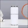 Tumblers Sublimation Cola Can Diy 450Ml Botella de agua en Bk Vasos de forma de acero inoxidable de doble pared Vacío insado con 148 K2 D Dhgoa