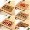 Other Festive Party Supplies Party Supplies Halloween Decor Pumpkin Skl Letter Cartoon Pattern Doormat Home Luxury Bedroom Living Dh5No