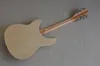 12 Strings Natural Wood Color Electric Guitar with Rosewood Fretboard White Pickguard