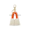 Key Rings Fashion Boho Weave Rainbow Tassel Keychain Bag Hangs Gold Key Holder Jewelry Gift Drop Delivery Dh0Gf