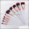 Itens de novidade Maghueve Brush Suit de escova espessada de tubo de alumínio plástico Central Crystal Spiral Acessórios cosméticos Drop Deliv Dhipj