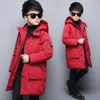 Mabillage duvet Vêtements pour enfants pour garçons Fashion Down Veste Medllegle Hiver Couleur solide Couleur épaisse chaude pour adolescente parka à capuche 414 ans 221125