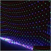 Decorazione per feste Luci natalizie a LED Lampada lava impermeabile per esterni Festa di nozze Celebrazione Striscia al neon Flash Lanterna decorativa Rete Dhrw5