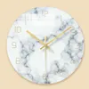 Wall Clocks Modern Design Nordic Marble Clock Minimalist Bedroom Art Personality Creative Living Room Decoration Watch Klok