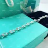 TIFF Designer Bracelet U-vormige gewrichtsombranden Keten ingelegd met diamant vintage metalen textuur Horseshoe-vormige vriendin Holiday Birthday Cadeau