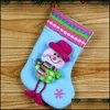 Party Decoration Christmas Decorations Santa Claus Stockings Large Cartoon Elk Gifts Bag Fit Kids Snowman Decorative Hanging Stockin Dhyc0