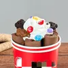 Br￶dtillverkare Dummy Food Props Fake Fruit Fried Ice Cream Rolls Model Roll Exempel Fry Yoghurt Simulation Rolled