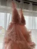 Seksowne tiulowe sukienki do fotografii macierzyńskiej Długa żeńska sukienka do strzelania ciąży na sesję fotograficzną w ciąży kobieta baby shower sukienki