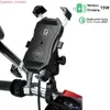 Auto 2022 Verbesserter Motorrad-Telefonhalter 15W kabelloses Ladegerät USB QC3.0 Schnelllade-Fahrrad-Smartphone-Ständer 360-Mobiltelefon-Unterstützung