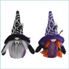 Andere feestelijke feestartikelen Halloween Party Witch Doll Toys Vampire Tooth Spider Hat ketting ornamenten tuin Knome poppen voor fr DHV0B