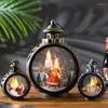 Christmas Decorations Creative LED Candle Lights Round Hanging Portable Vintage Window Ornaments Gifts Year