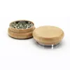 Wood Grinders Smoking Herb Tobacco Spice Grinder Drum Type 55mm 2 Parts Woods&Metal Cigarette Utensil