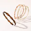 Acetat Hiar Bands Stirnband Frauen Mädchen Elegante Welle Leopardenmuster Haarband Hoop Kopfbedeckung Mode Haar Zubehör