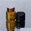 Bouteilles De Stockage Pots Vente De Petites Bouteilles D'huile Essentielle Ambre Avec Orifice Rducer Plug Caps 1Ml Verres Bouteille Brun Verre Vide Dhuyg