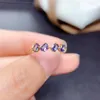 Klusterringar Natural Tanzanite Single Row Ring S925 Sterling Silver Engagement Birthstone Ge Woman Gift med certifikat