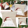 Cushion/Decorative Pillow Pillow Christmas Cotton Linen Alphabet Embroidery Decoration People Er Drop Delivery 2021 Home Garden Texti Dhbmv