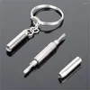 مراقبة مجموعات أدوات 3 في 1 Mini Steel Screwdriver Keychain eyeglass طقم للنظارات الإطارات