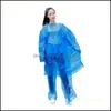 Imperméables imperméables jetables Pe plastique couleurs unies voyage doit fendu capuche Poncho vêtements de pluie imperméables manteaux de pluie pour hommes femmes 1 Dheda