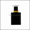 Packa flaskor newwholesale 50st highend fyrkant per atomizer flaska 50 ml svartvitt glas fina dim spray flaskor bärbar 83 dhcva