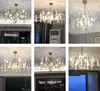 Anhänger Lampen Einfache Moderne Kristall Kronleuchter Beleuchtung Für Wohnzimmer Hängen Lampe Luxus Villa El Metall Dekor Licht