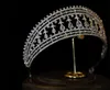 Matrimonio Nuziale Zircone Corona Tiara Principessa Spettacolo Regina Fascia Accessori per capelli Gioielli Argento Copricapo da principessa Ornamento Copricapo