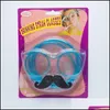 Party Favor Funny Eyeglasses Pipette Creative Weird Glasses Beard St Games Prop For Birthday Party Adt And Children Different Color Dh08P